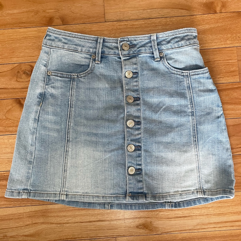 American Eagle Outfitters Light Blue Denim Mini Skirt